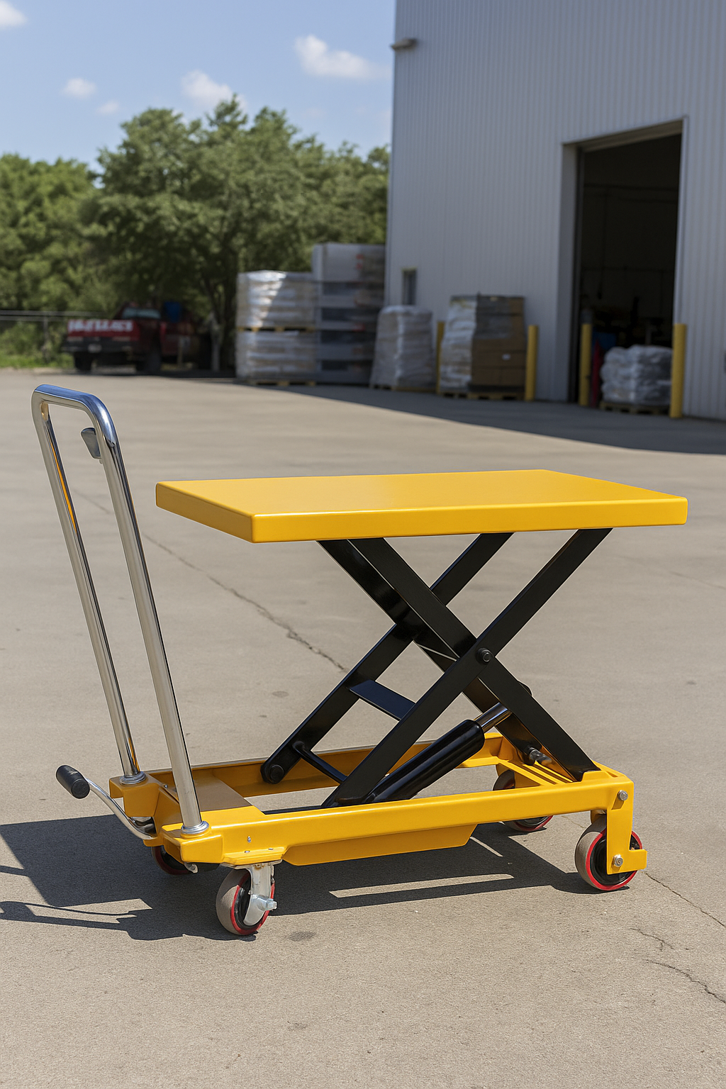 MESA ELEVADORA INDUSTRIAL 150 KG 800 MM ELEVACION
